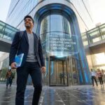 Man walking towards skyscraper e… 202606161245